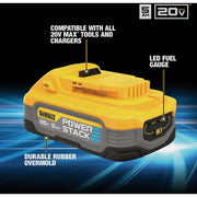 Image of DEWALT POWERSTACK 20 Volt MAX Lithium-Ion 5.0 Ah Tool Battery
