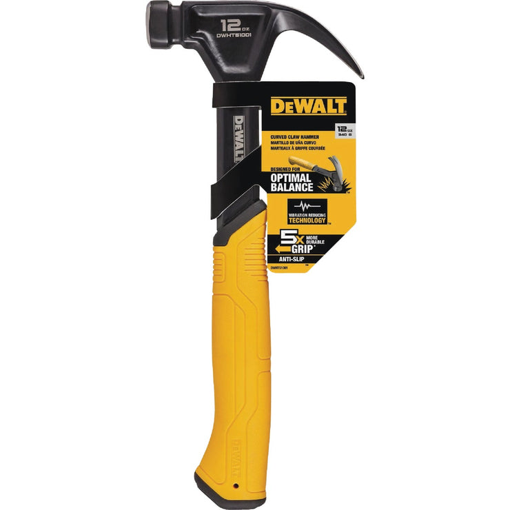 Image of DEWALT 12 Oz. Smooth-Face Curved Claw Hammer with Steel Handle