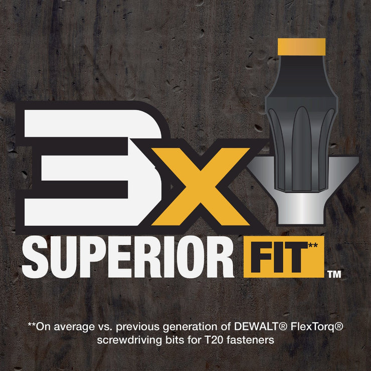 Image of DEWALT FlexTorq 2 In. T20 TORX Impact Screwdriver Bit (3-Pack)