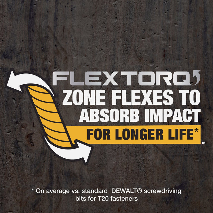 Image of DEWALT FlexTorq 2 In. T20 TORX Impact Screwdriver Bit (3-Pack)