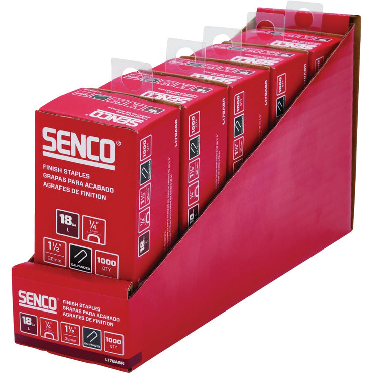 Image of Senco AccuSet 1/4 In. x 1-1/2 In. 18-Gauge Galvanized Medium Wire Finish Staple (1000 Ct.)