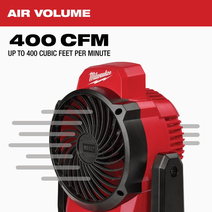 Image of Milwaukee M12 Lithium-Ion Mounting Cordless Jobsite Fan (Tool Only)