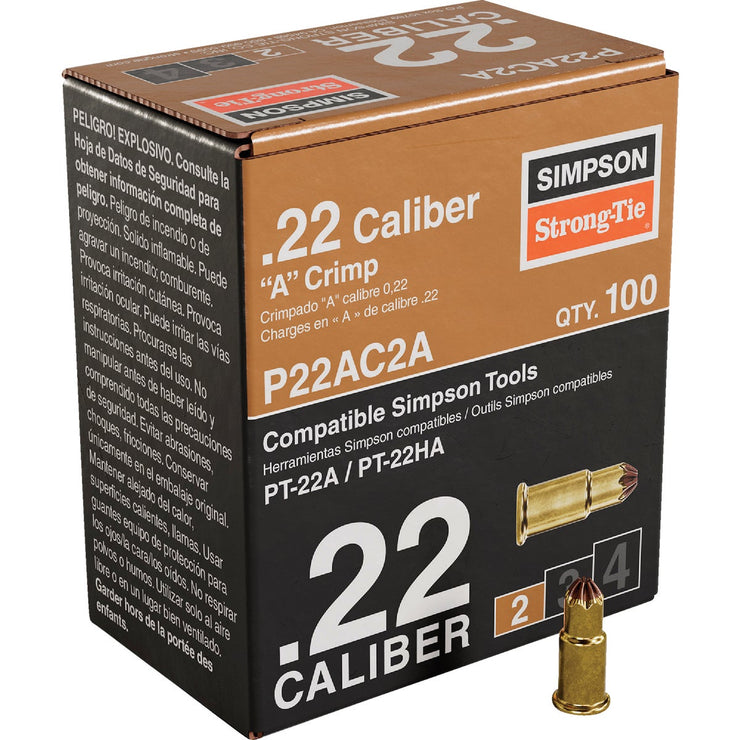 Image of P22AC 0.22-Caliber A Single-Shot Crimp Loads, LVL 2, Brown - Imported (100-Qty)