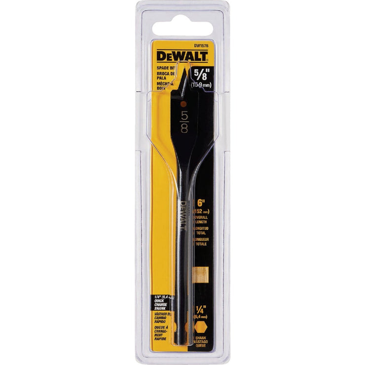 Image of DeWalt 5/8 In. x 6 In. Wood Boring Carbon Steel Spade Bit