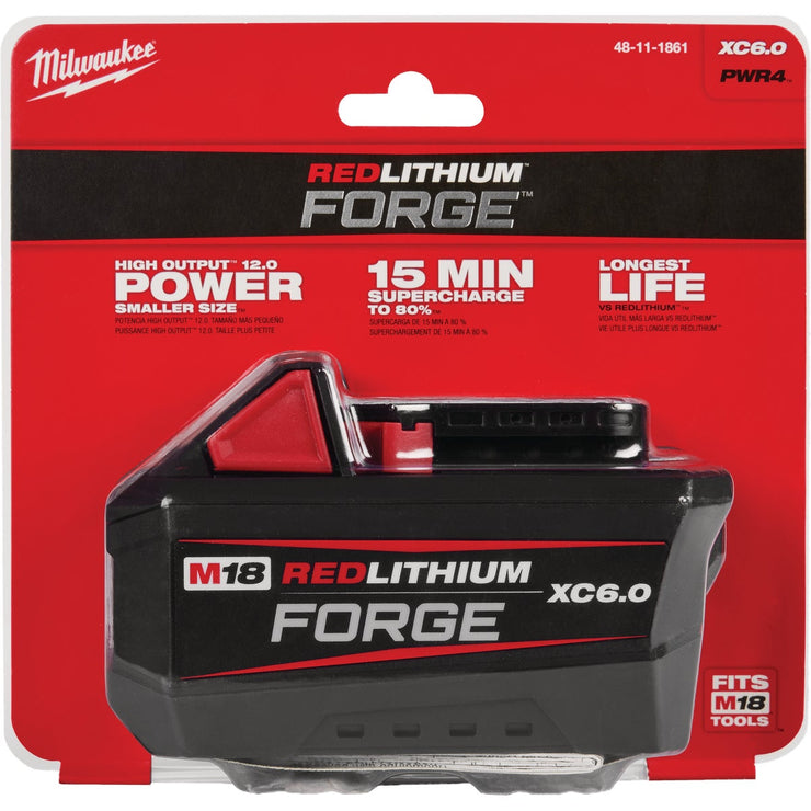 Image of Milwaukee M18 REDLITHIUM FORGE XC6.0 Lithium-Ion 6.0 Ah Battery Pack