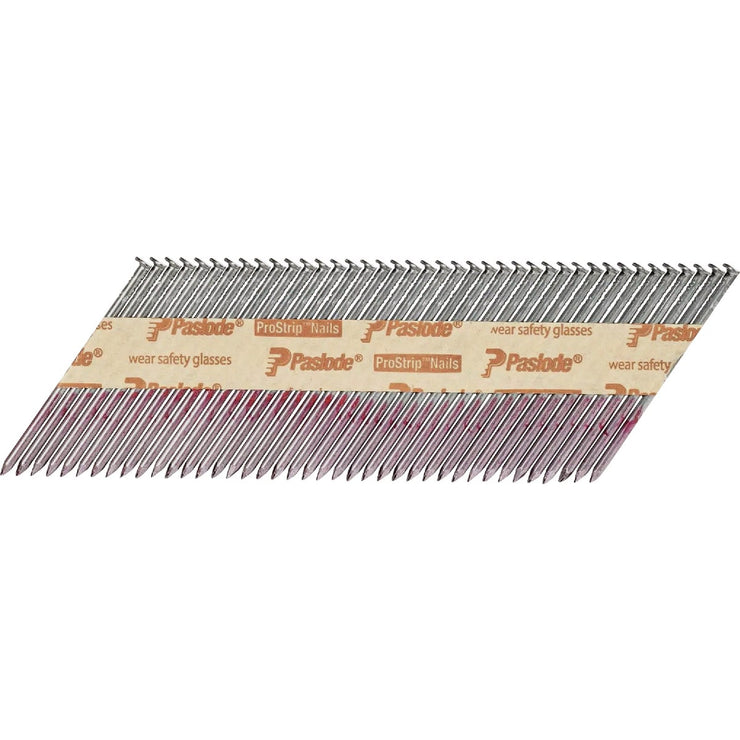 Image of Paslode 3 In. x 0.120 In. 30 Degree Paper Tape Brite Smooth Shank RounDrive Framing Nails (5000 Ct.)