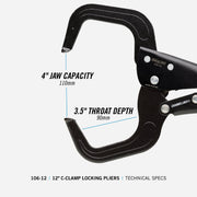 Image of Channellock 12 In. C-Clamp Locking Pliers