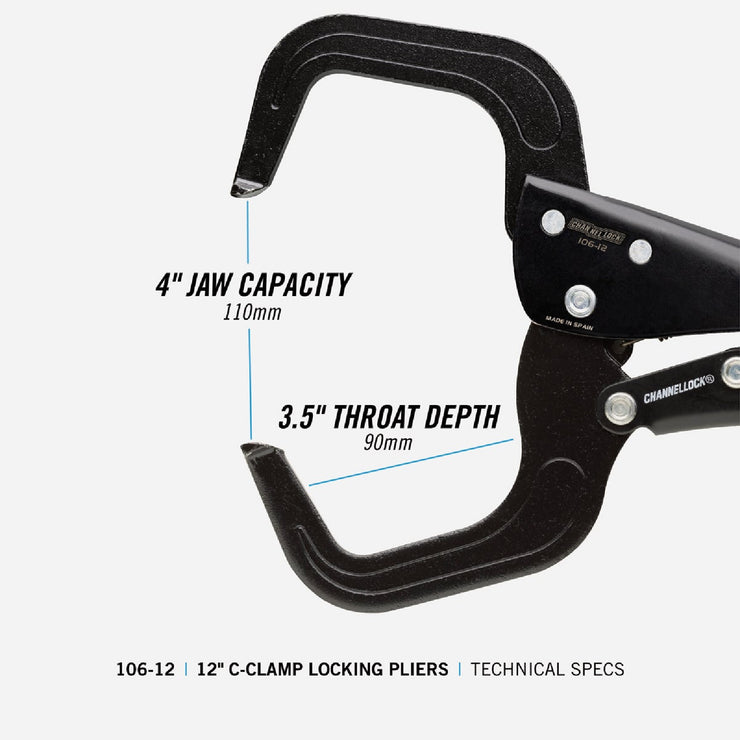 Image of Channellock 12 In. C-Clamp Locking Pliers