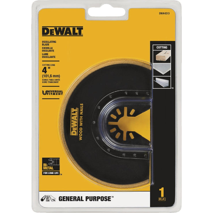 Image of DEWALT Universal Fitment Titanium Flush Cut Round Oscillating Blade