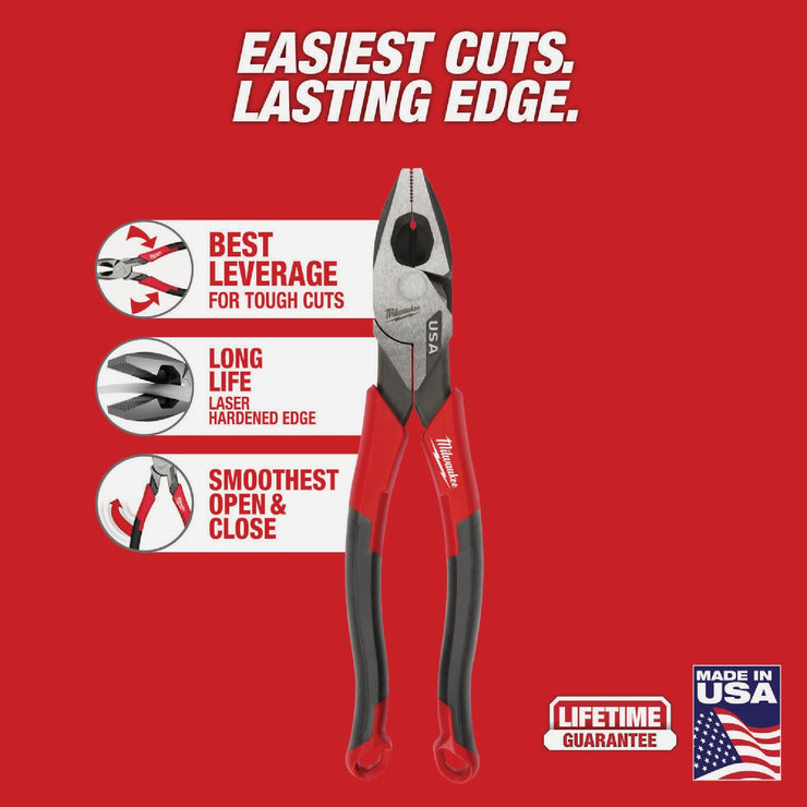 Image of Milwaukee 9 In. Comfort Grip Linesman Pliers