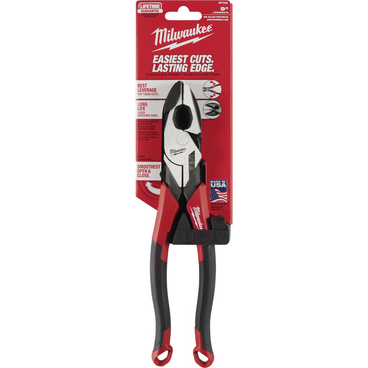 Image of Milwaukee 9 In. Comfort Grip Linesman Pliers