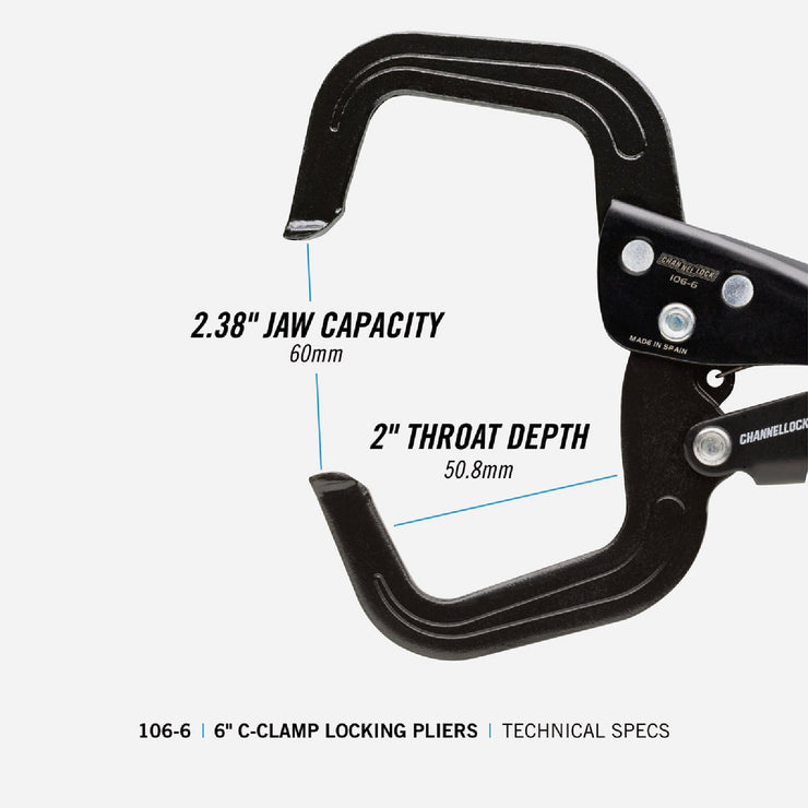 Image of Channellock 6 In. C-Clamp Locking Pliers
