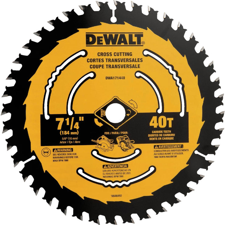 Image of DEWALT 7-1/4 In. 40-Tooth Circular Saw Blade (10-Pack)