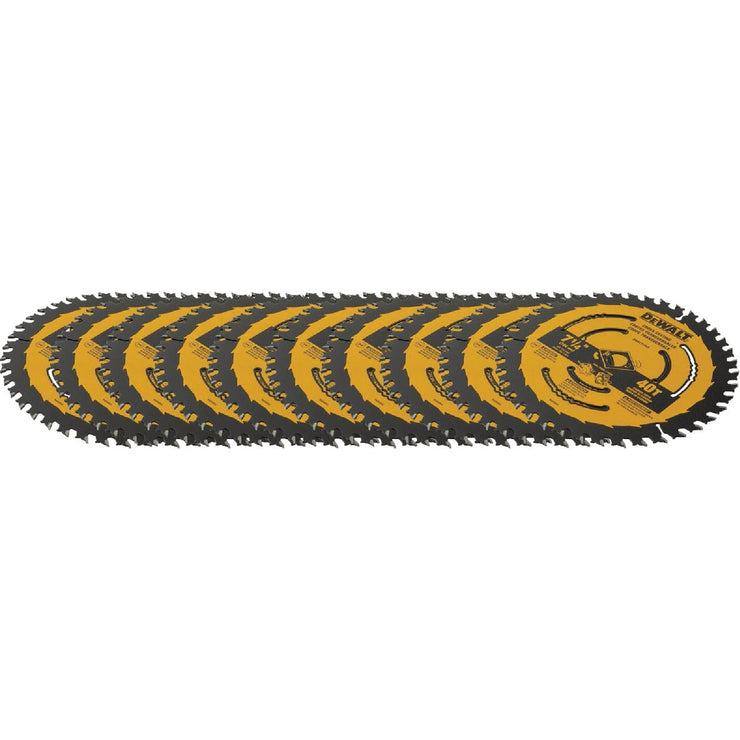 Image of DEWALT 7-1/4 In. 40-Tooth Circular Saw Blade (10-Pack)