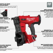 Image of Milwaukee M18 FUEL Brushless Cordless Coil Roofing Nailer (Tool Only)