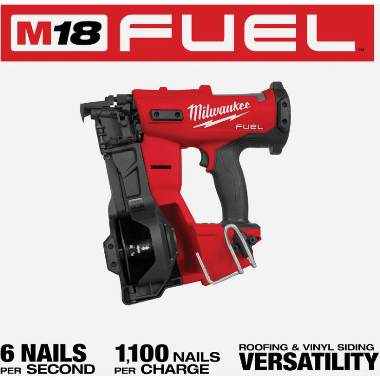 Image of Milwaukee M18 FUEL Brushless Cordless Coil Roofing Nailer (Tool Only)