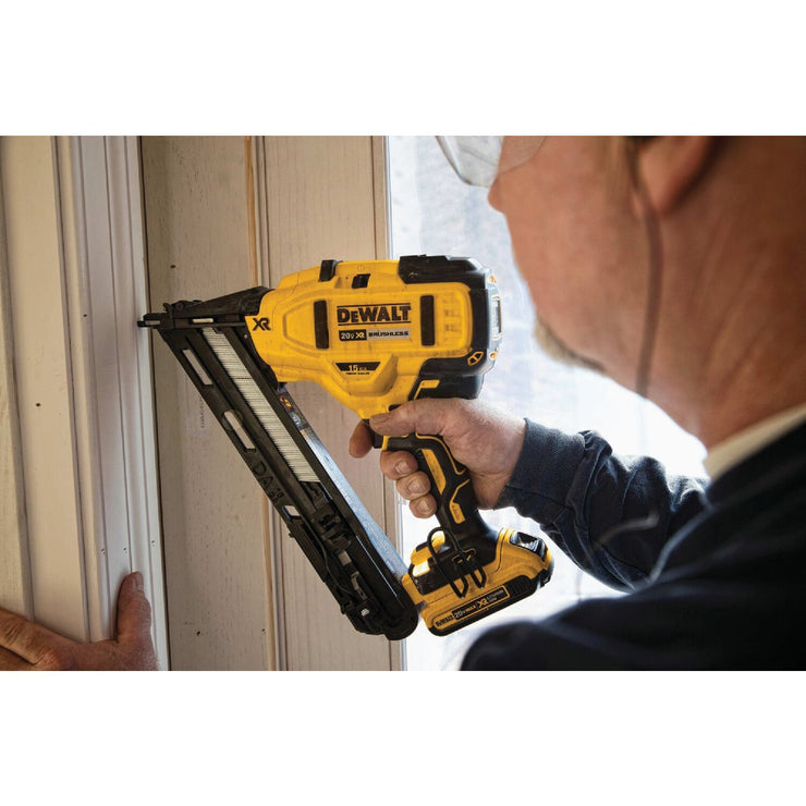Image of DEWALT 20V MAX XR Brushless 15-Gauge 2-1/2 In. Angled Cordless Finish Nailer (Tool Only)