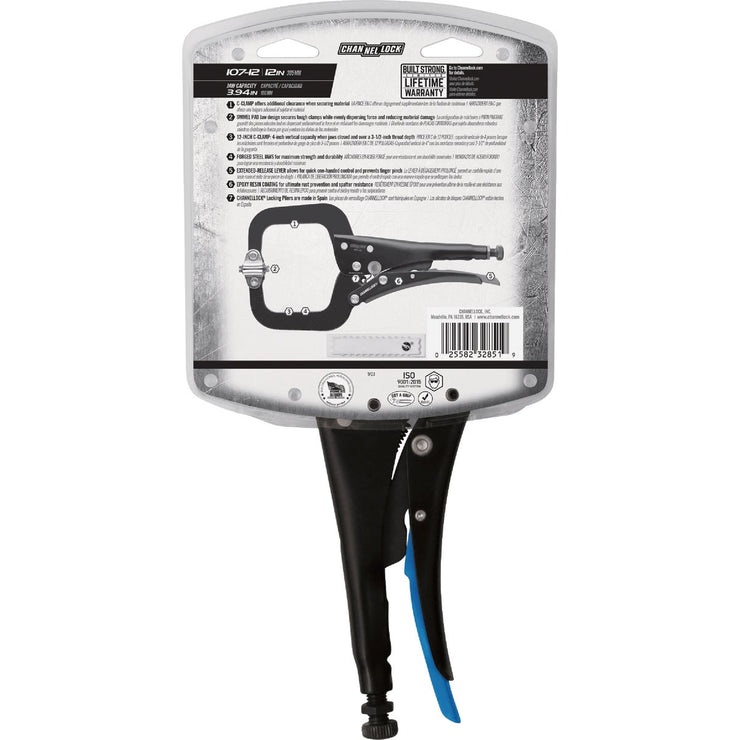 Image of Channellock 12 In. C-Clamp Locking Pliers with Swivel Pads
