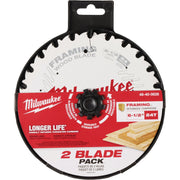Image of Milwaukee 6-1/2 In. 24-Tooth Framing Circular Saw Blade (2-Pack)