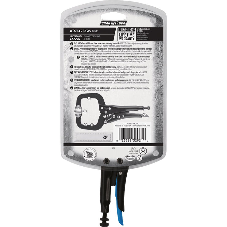 Image of Channellock 6 In. C-Clamp Locking Pliers with Swivel Pads
