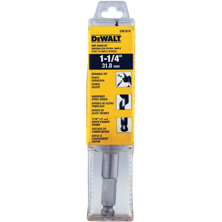Image of DeWalt Power Ship 1-1/4 In. x 6 In. Quick Change Auger Bit