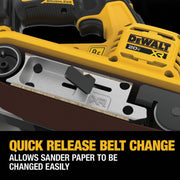 Image of DEWALT 20V MAX XR Brushless 3 In. x 21 In. Cordless Belt Sander (Tool Only)