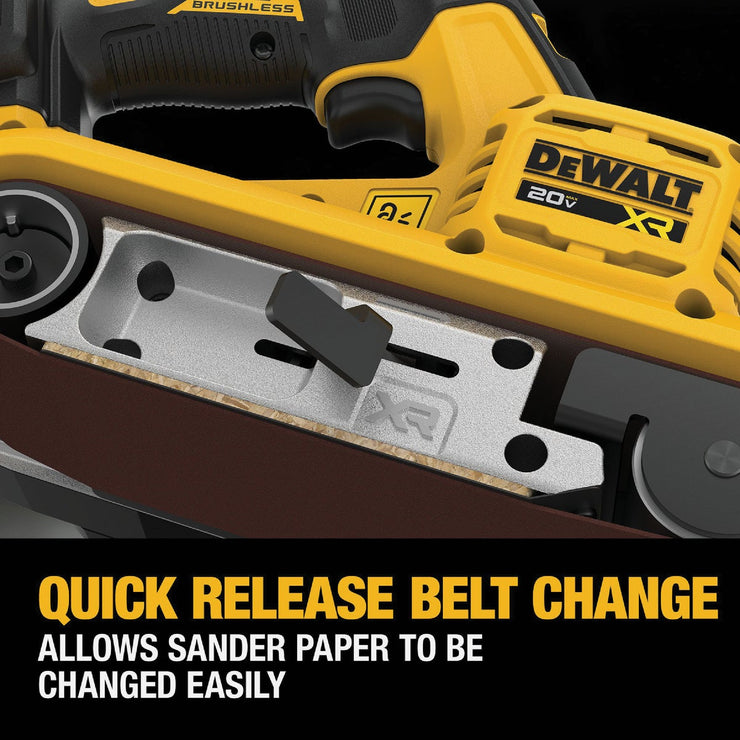 Image of DEWALT 20V MAX XR Brushless 3 In. x 21 In. Cordless Belt Sander (Tool Only)