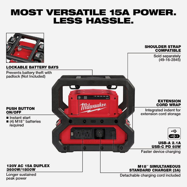 Image of Milwaukee M18 Carry-On 3600W/1800W Power Supply
