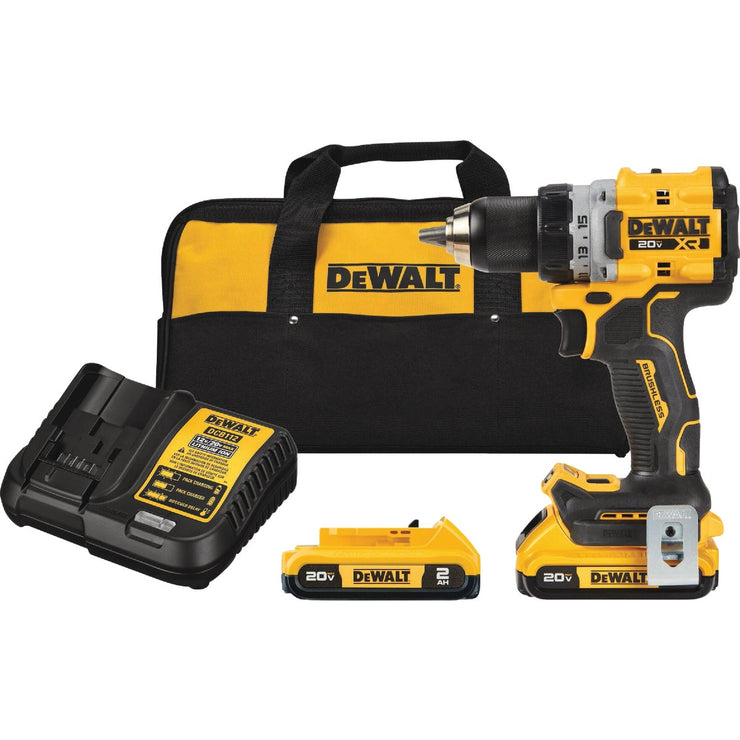Image of DEWALT 20V MAX XR Brushless 1/2 In. Cordless Drill/Driver Kit with (2) 2.0 Ah Batteries & Charger