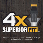Image of DEWALT FlexTorq 2 In. T25 TORX Impact Screwdriver Bit (3-Pack)