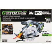 Image of Genesis 20 Volt Lithium-Ion 5-1/2 In. Cordless Circular Saw Kit