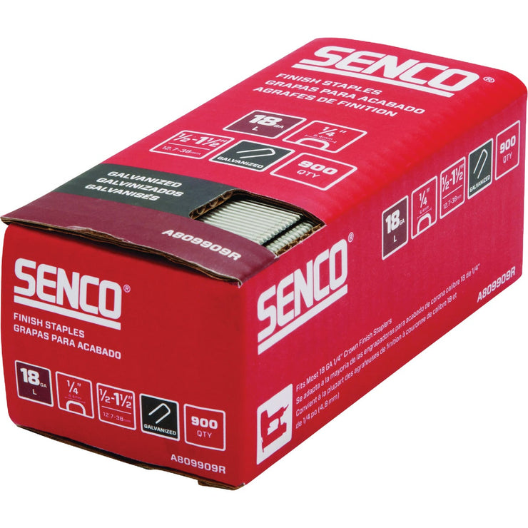 Image of Senco AccuSet 1/4 In. x 1/2 In. to 1 In. 18-Gauge Galvanized Medium Wire Finish Staple Variety Pack (1000 Ct.)