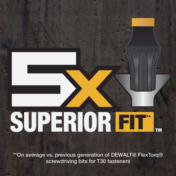 Image of DEWALT FlexTorq 2 In. T30 TORX Impact Screwdriver Bit (3-Pack)