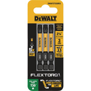 Image of DEWALT FlexTorq 2 In. T30 TORX Impact Screwdriver Bit (3-Pack)