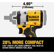 Image of DEWALT ATOMIC 20V MAX Brushless 3/8 In. Cordless Impact Wrench with Hog Ring Anvil (Tool Only)