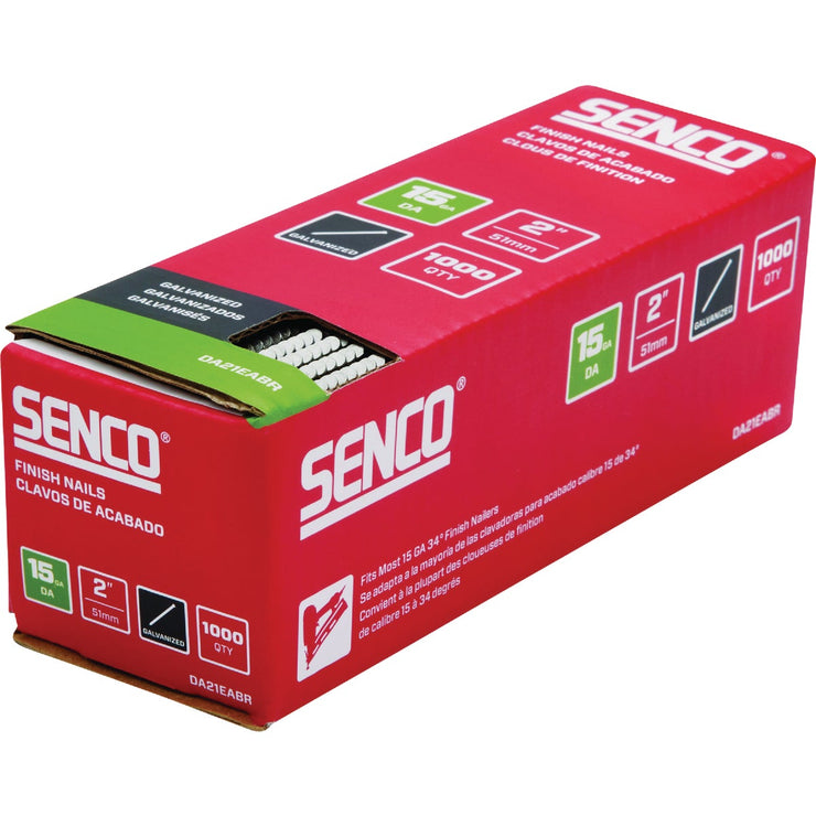 Image of Senco 2 In. 15-Gauge Galvanized 34 Degree Angled Finish Nail (1000 Ct.)
