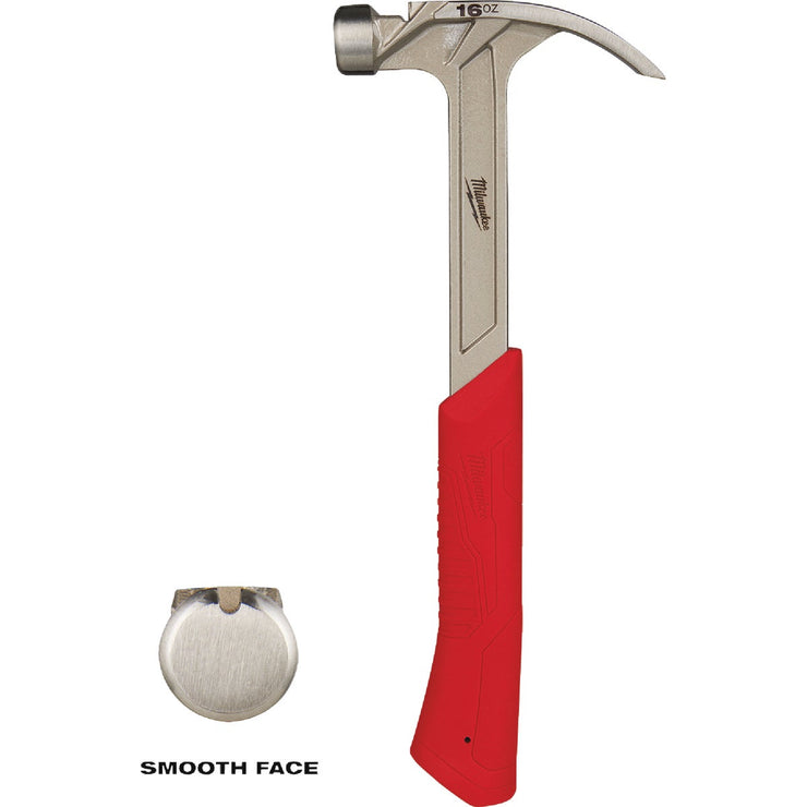 Image of Milwaukee 16 Oz. Smooth-Face Rip Claw Hammer with Steel Handle