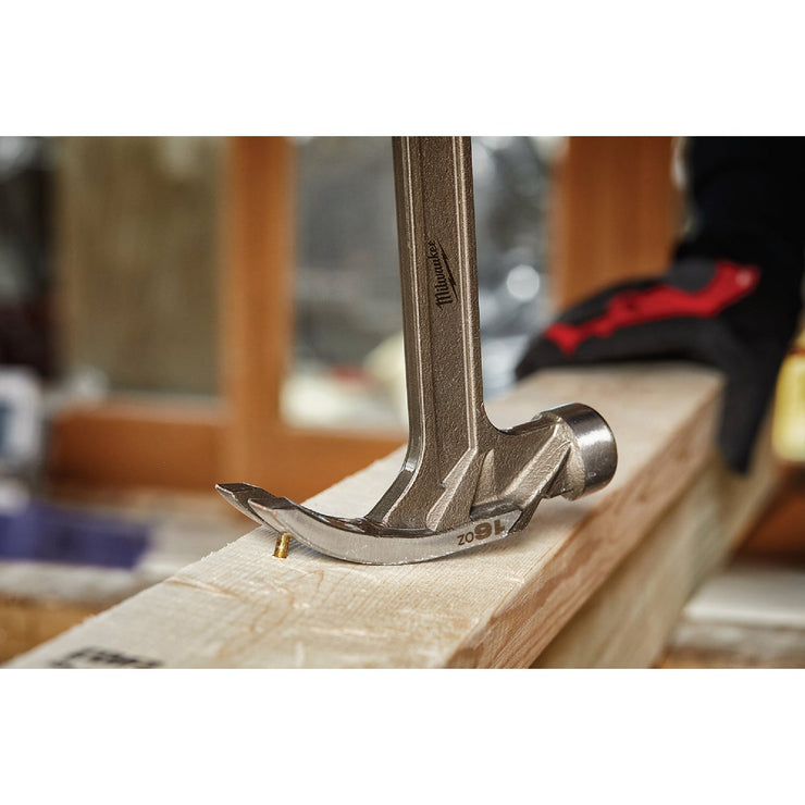 Image of Milwaukee 16 Oz. Smooth-Face Rip Claw Hammer with Steel Handle