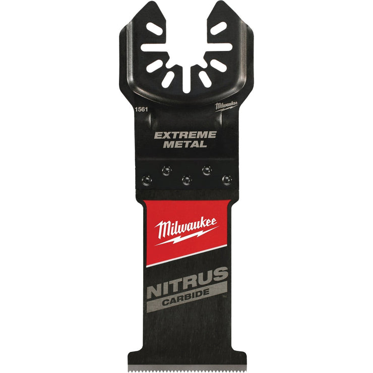 Image of Milwaukee NITRUS CARBIDE 1-3/8 In. Extreme Metal Universal Fit OPEN-LOK Oscillating Blade (5-Pack)