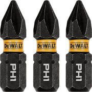 Image of DEWALT FlexTorq 1 In. #1 Phillips Impact Screwdriver Bit (3-Pack)