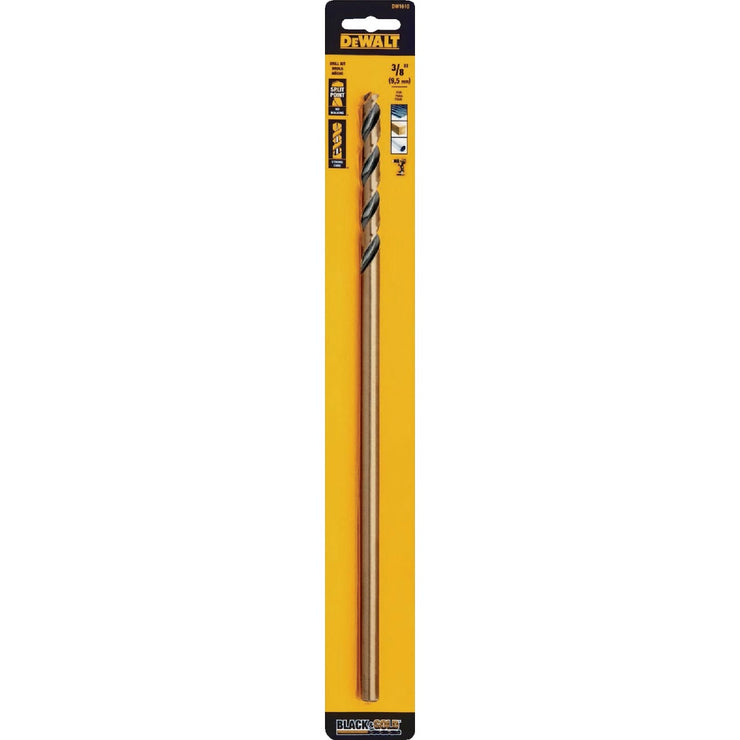 Image of DeWalt 3/8 In. x 12 In. Black & Gold Oxide Drill Bit