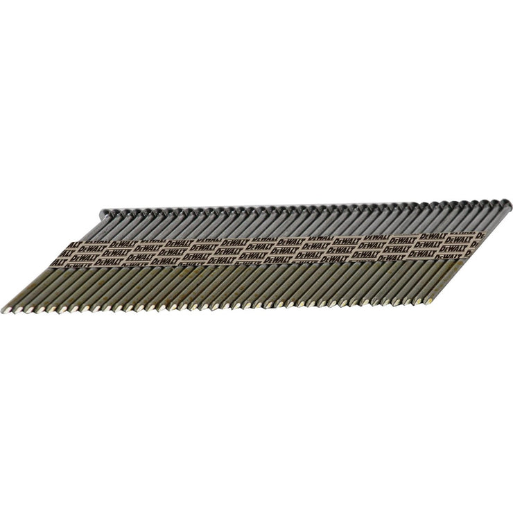 Image of DEWALT 3-1/4 In. x 0.131 In. 30-Degree Paper Tape Galvanized Smooth Shank Off-Set Round Head Framing Nails (2500 Ct.)