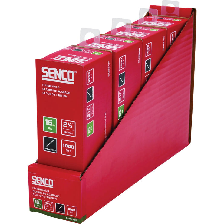 Image of Senco 2-1/2 In. 15-Gauge Galvanized 34 Degree Angled Finish Nail (1000 Ct.)