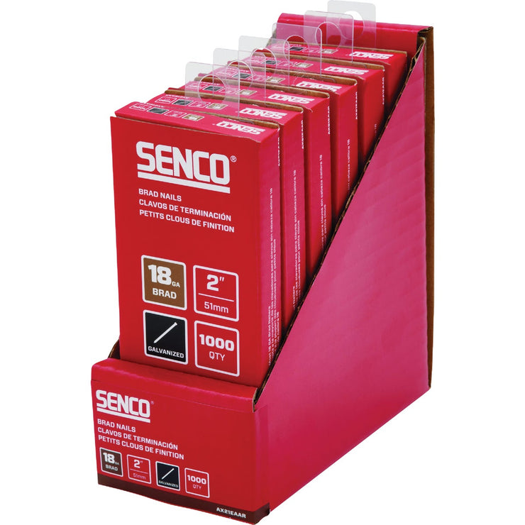 Image of Senco 2 In. 18-Gauge Galvanized Slight Head Brad Nail  (1000 Ct.)