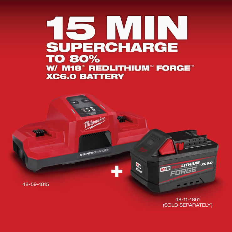 Image of Milwaukee M18 Dual Bay Simultaneous Super Battery Charger