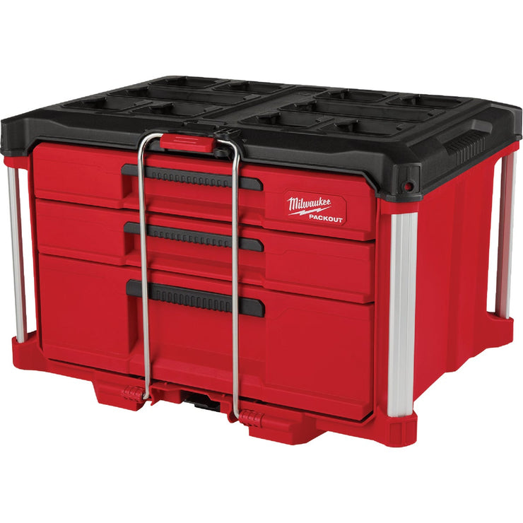 Image of Milwaukee PACKOUT Multi-Depth 3-Drawer Tool Box, 50 Lb. Capacity