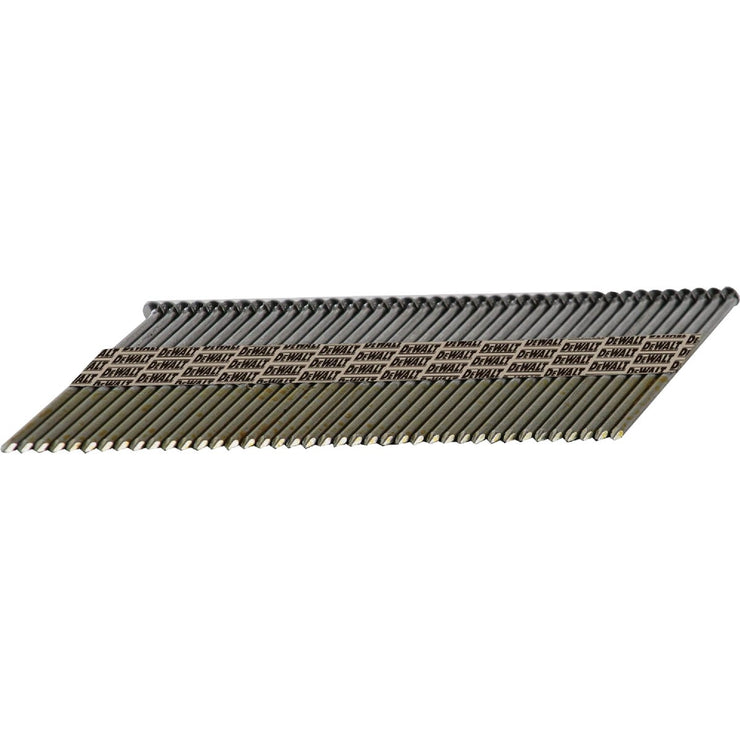 Image of DEWALT 2-3/8 In. x 0.113 In. 30-Degree Paper Tape Galvanized Ring Shank Off-Set Round Head Framing Nails (2000 Ct.)