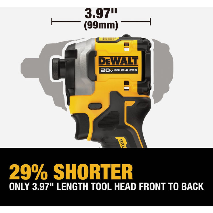 Image of DEWALT ATOMIC 20V MAX Brushless 1/4 In. Cordless Impact Driver Kit with 5.0 Ah Battery & Charger