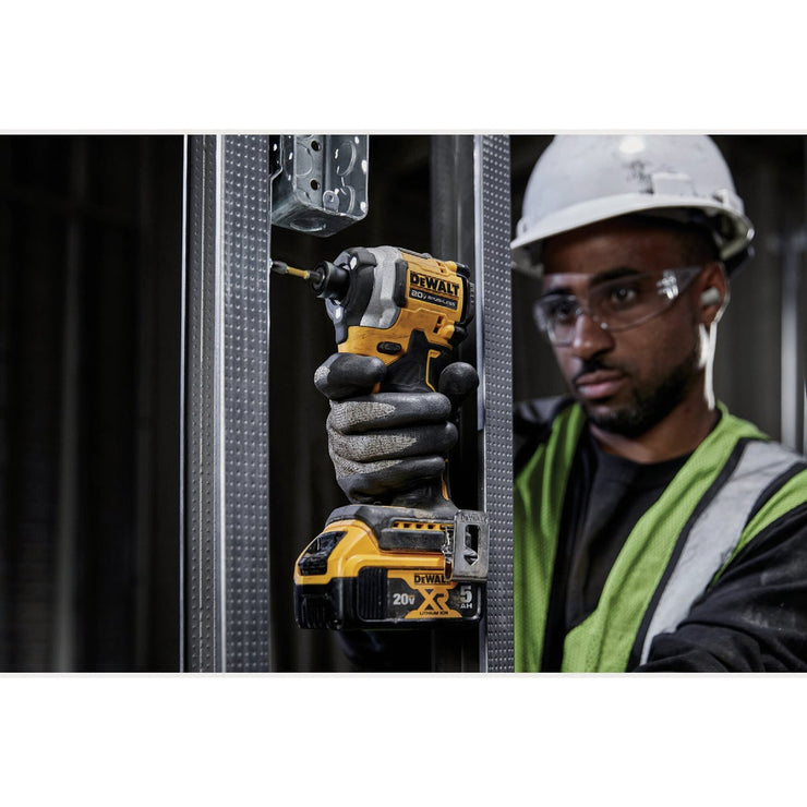 Image of DEWALT ATOMIC 20V MAX Brushless 1/4 In. Cordless Impact Driver Kit with 5.0 Ah Battery & Charger