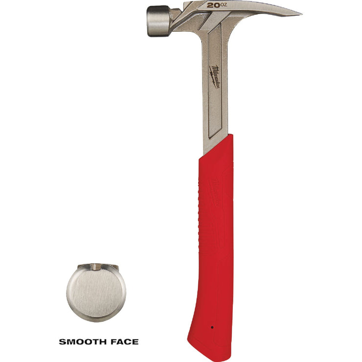 Image of Milwaukee 20 Oz. Smooth-Face Rip Claw Hammer with Steel Handle
